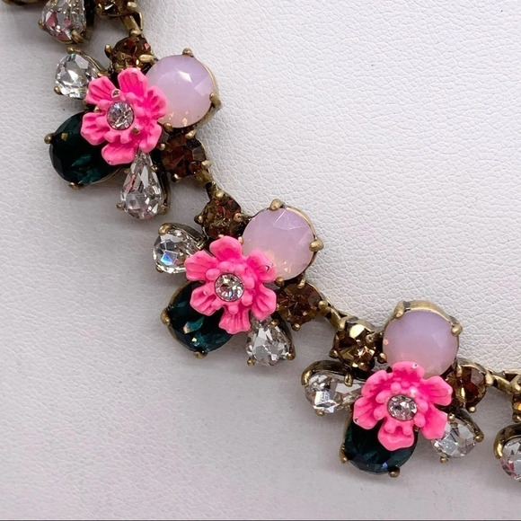 J. Crew Posy Floral Crystal Necklace - Picture 2 of 5